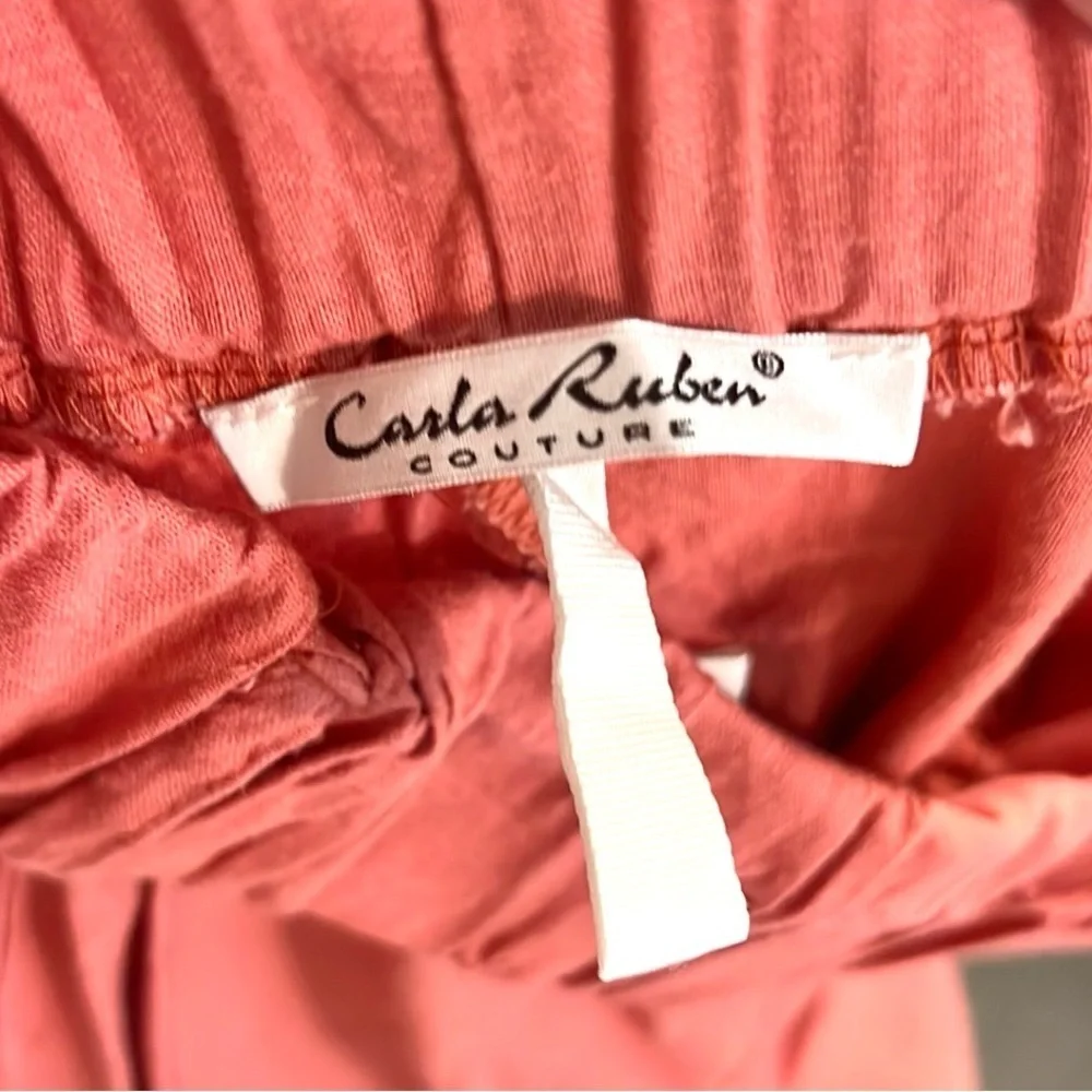 Carla Ruben Couture’,Italian Linen Viscose Cropped &  Cuffed Pants Italy Size S